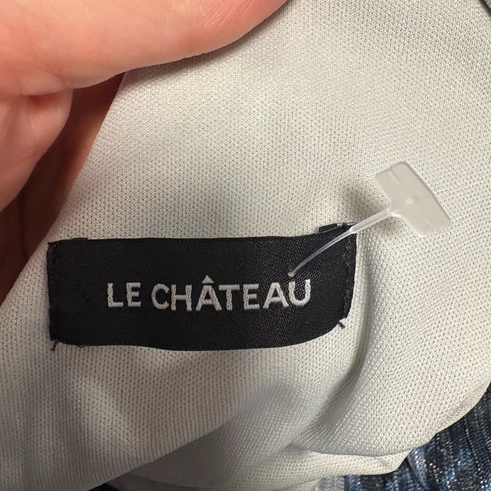 Le Chateau Metallic Floral Crinkle Dress Size Small - Picture 7 of 7